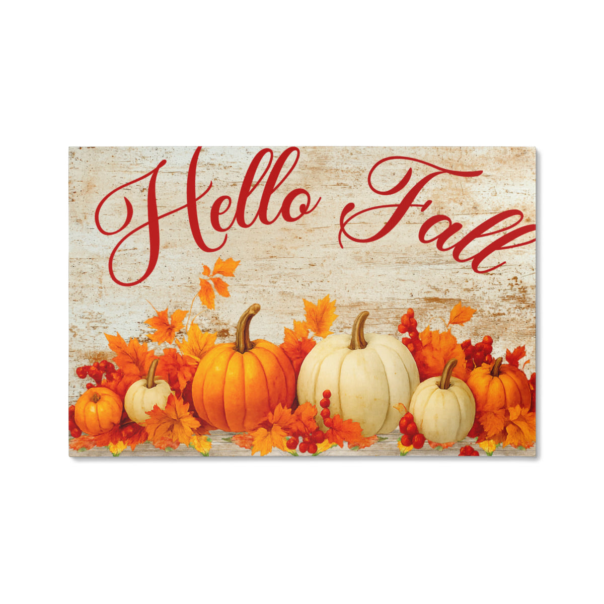 Hello Fall Wrapped Canvas